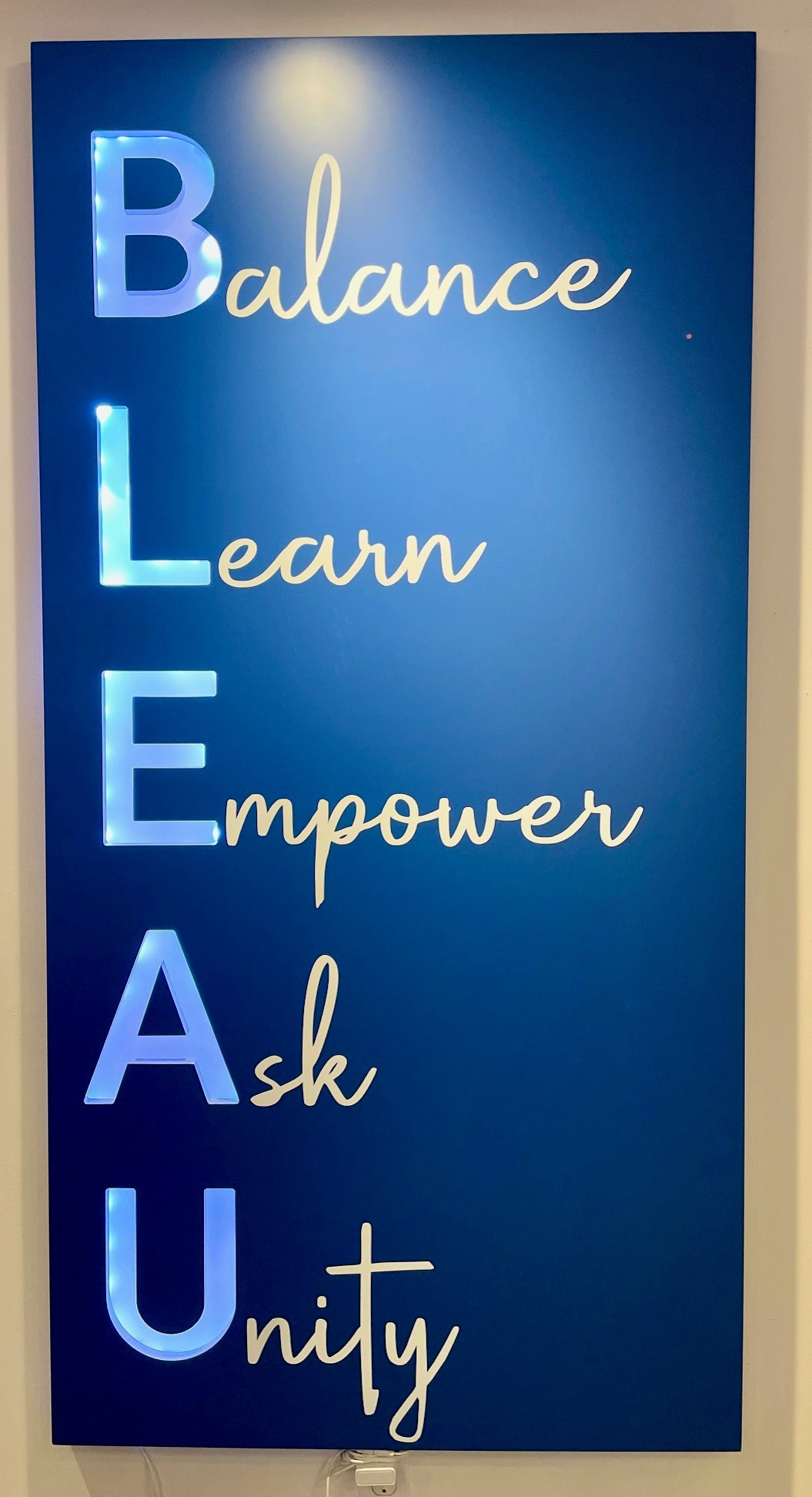 Value at its core.  A custom sign posted in several locations representing our Montbleau core values.