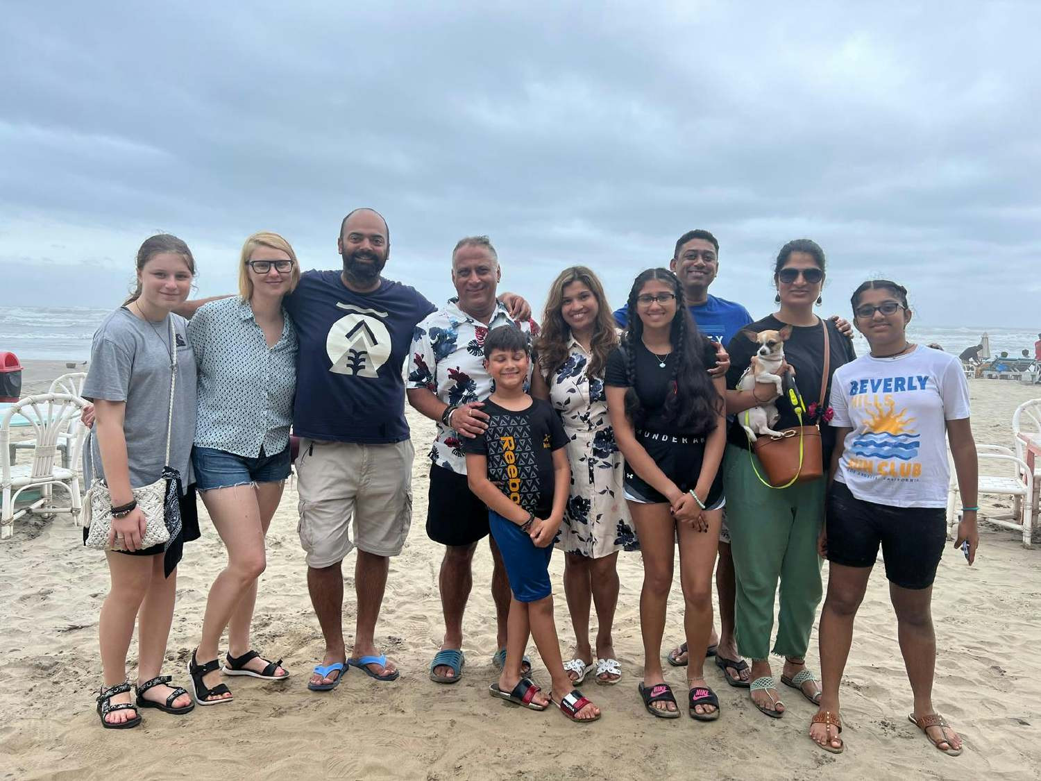 Family day at the beach