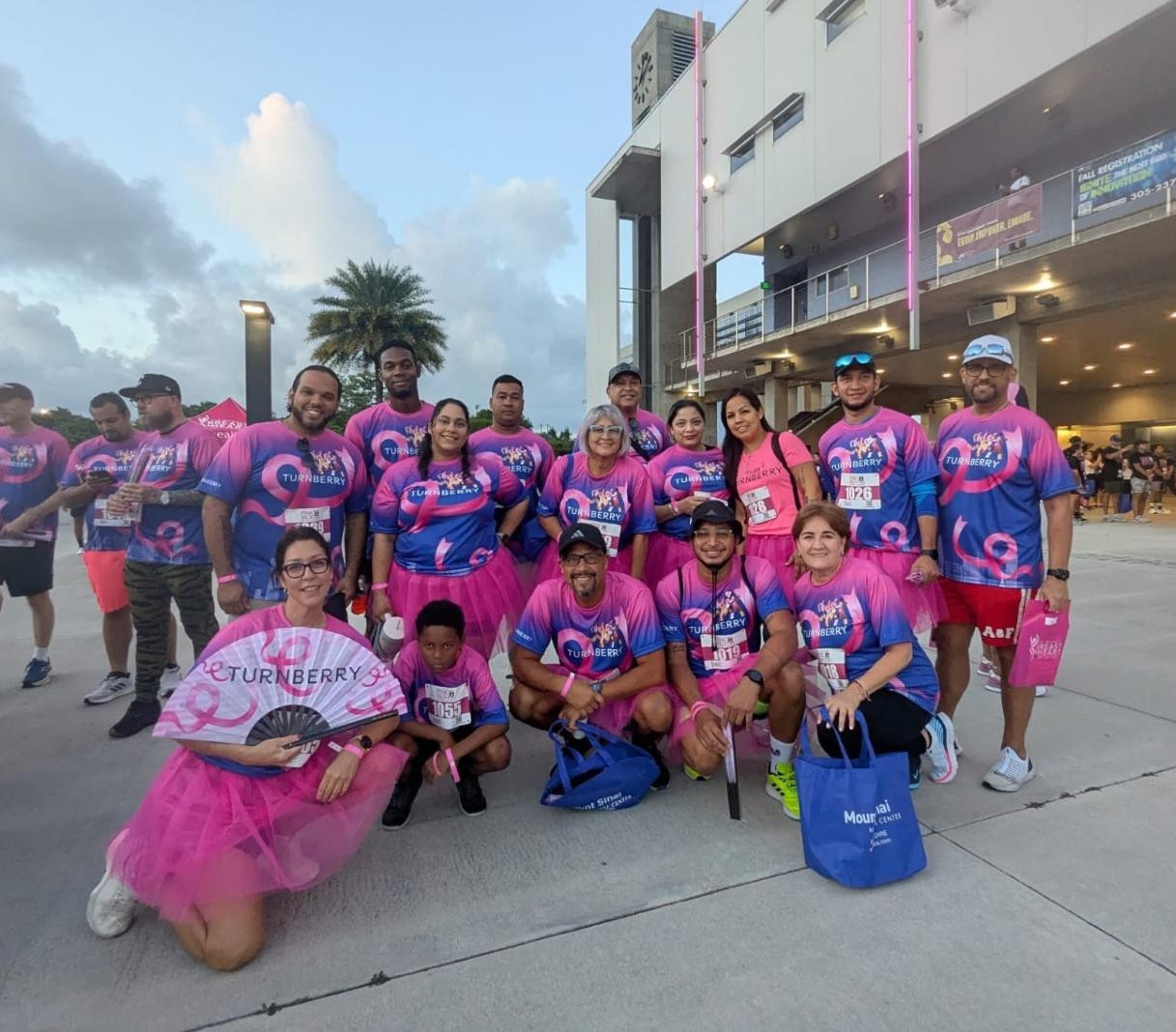 The Turnberry hospitality team at the Pink Walk in support of the Women's Breast & Heart Initiative. Miami, FL