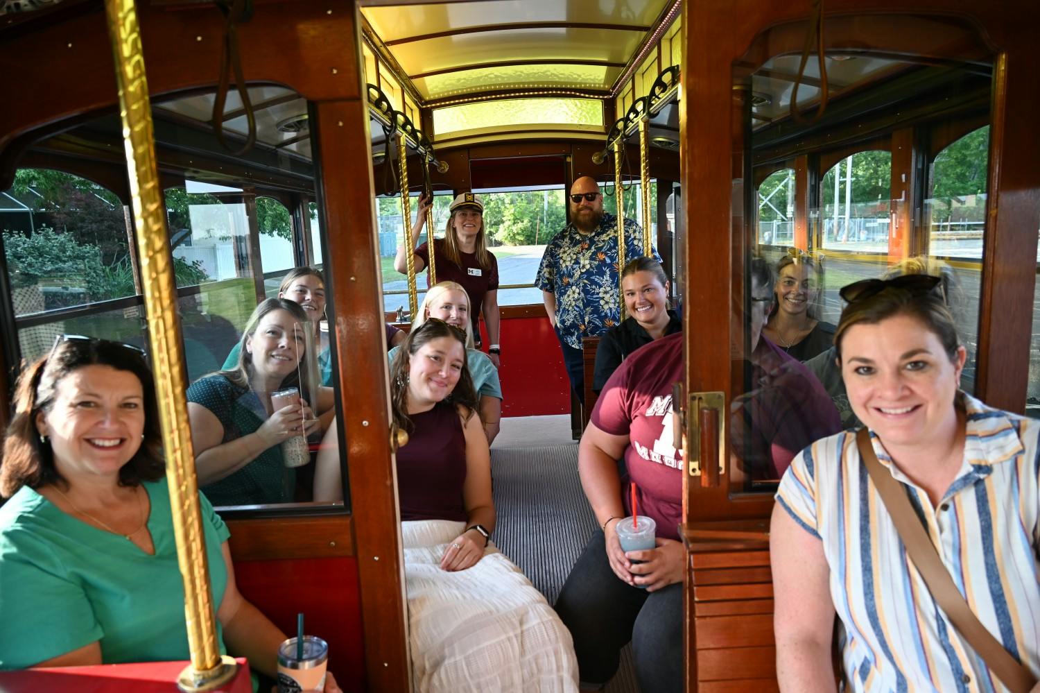 Before school, we rent Trolleys to take all new staff around our district and town, we call it the Maroon Express!
