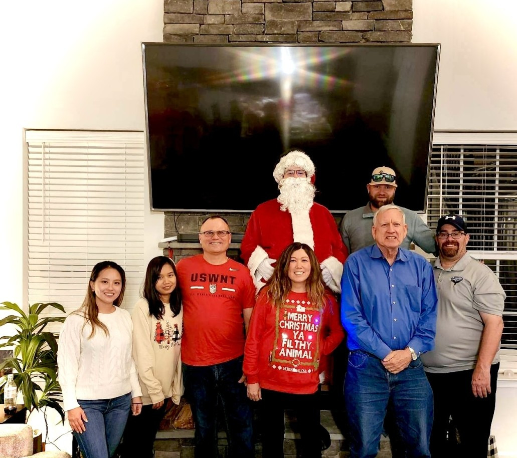 Christmas employee appreciation gathering.