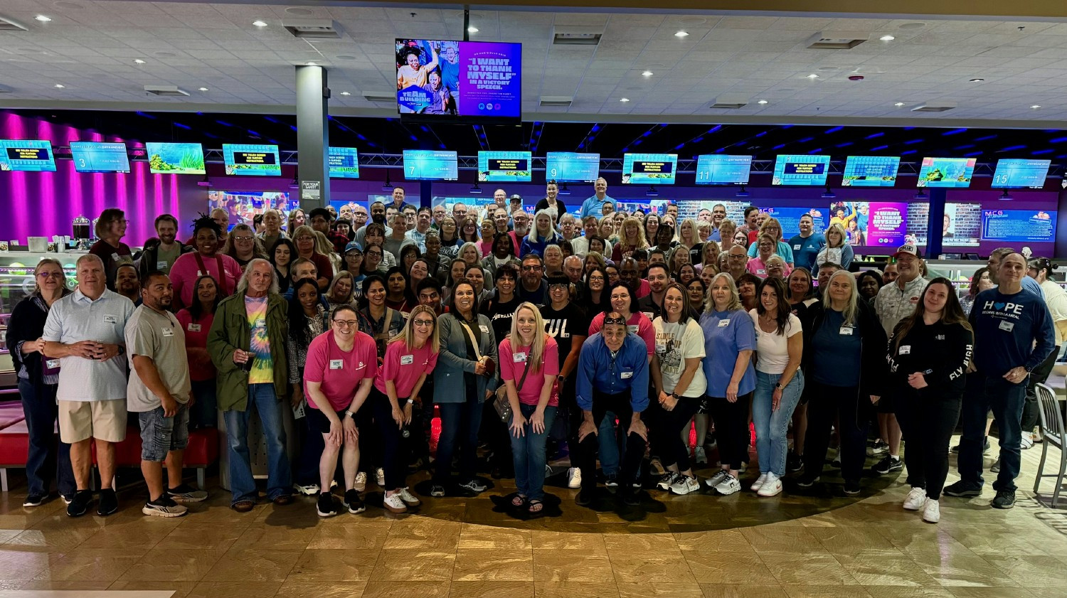 Employees enjoying our day of fun at Main Event in Tulsa (2025)