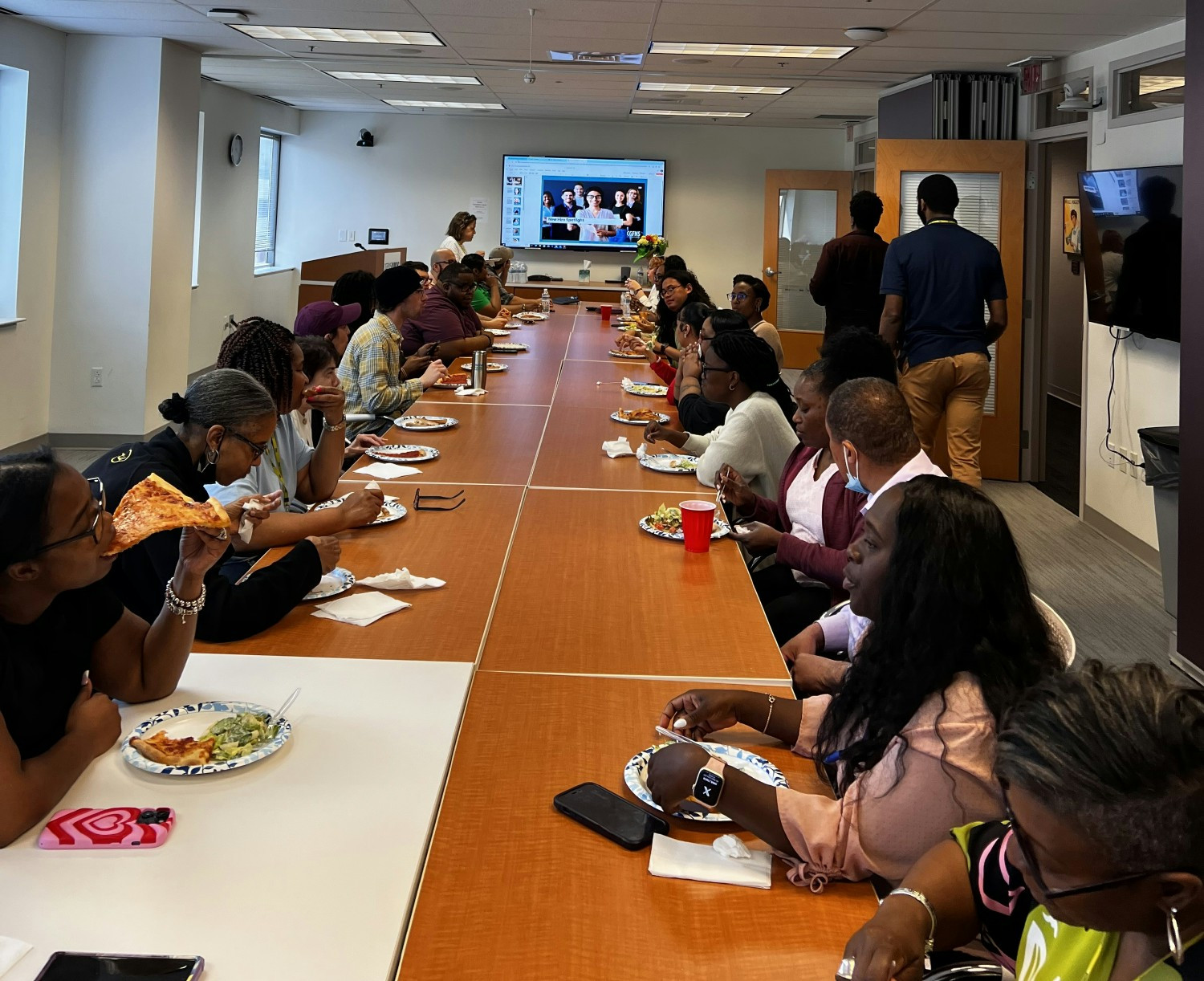 Pizza, cake, and gratitude! Celebrating Employee Appreciation Day together—in person and on Teams.