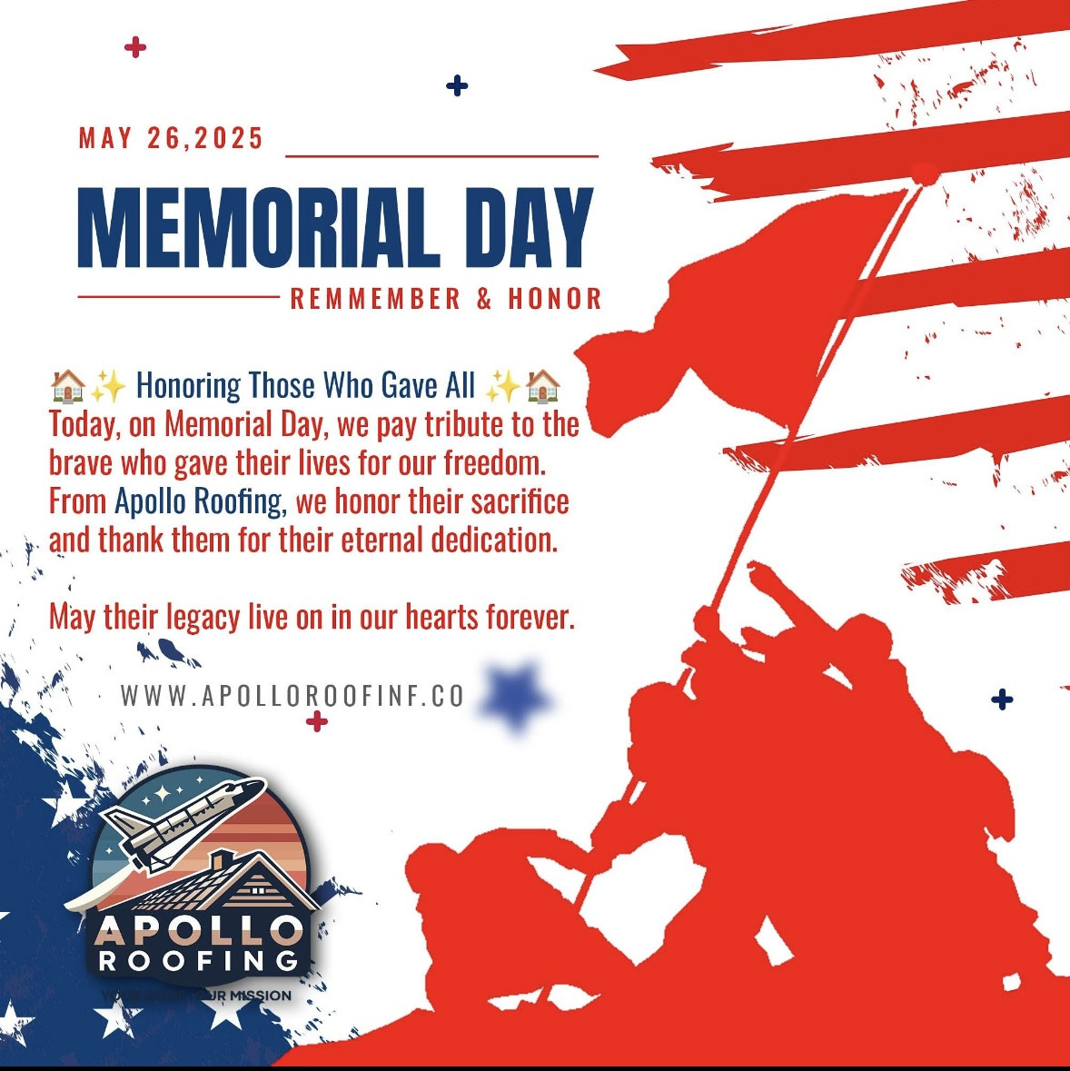 Apollo honors First Responders & our Military - Service Members always get at least a 5% discount off the top!