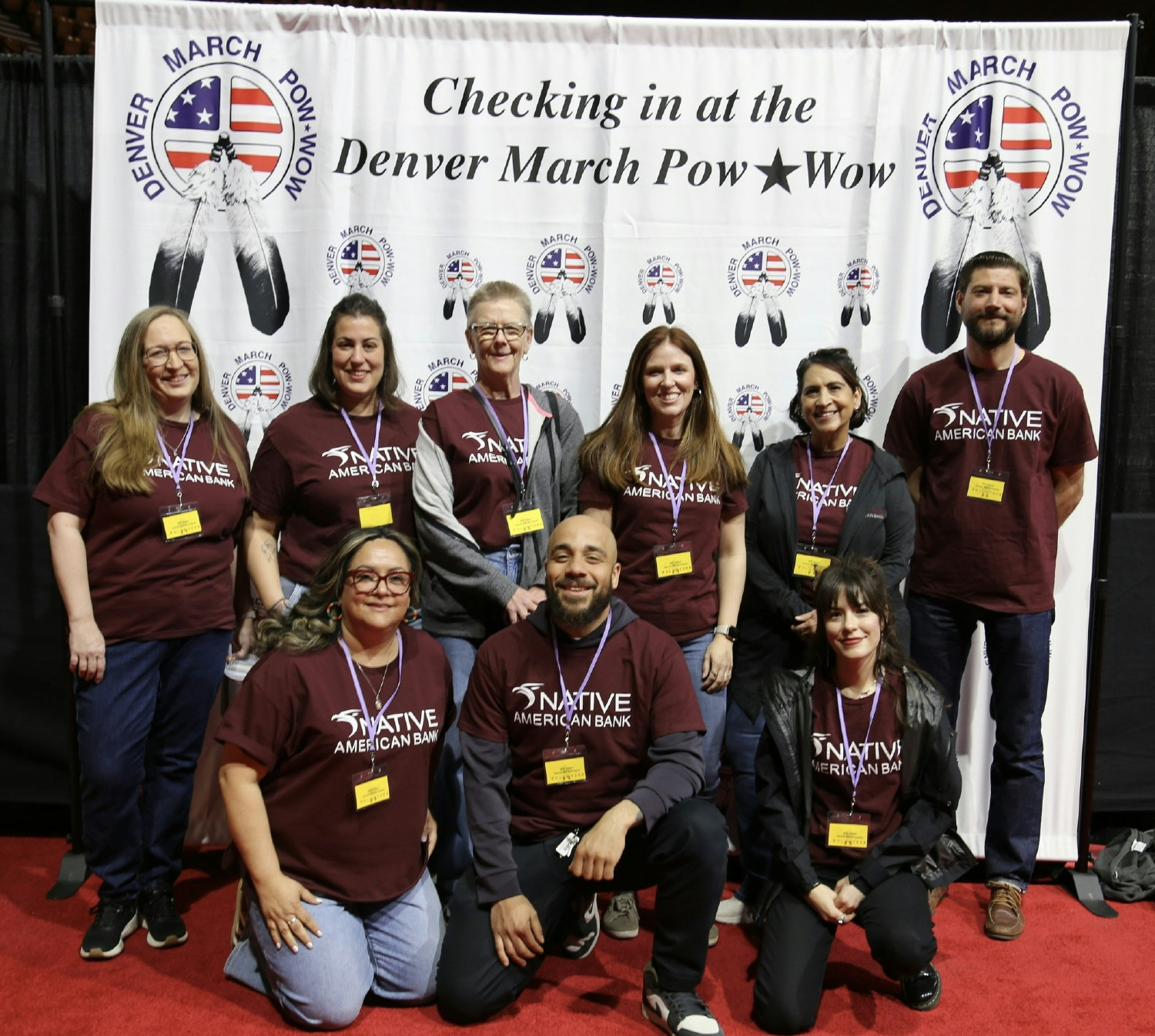 Our volunteer team at the Denver Powwow — proud to support and celebrate the community together!