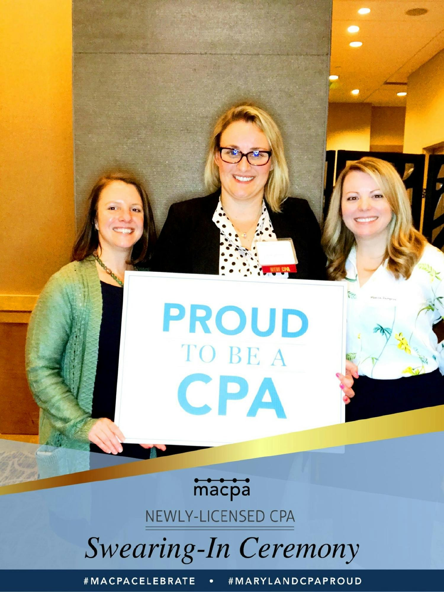 CPA Swearing In Ceremony for team member