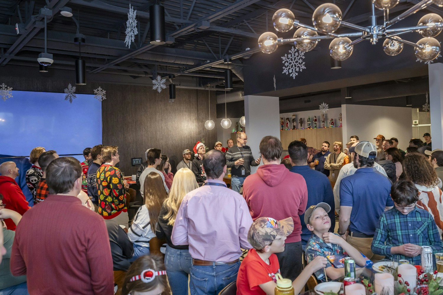 Where our three owners each give a speech and a toast to the entire organization.