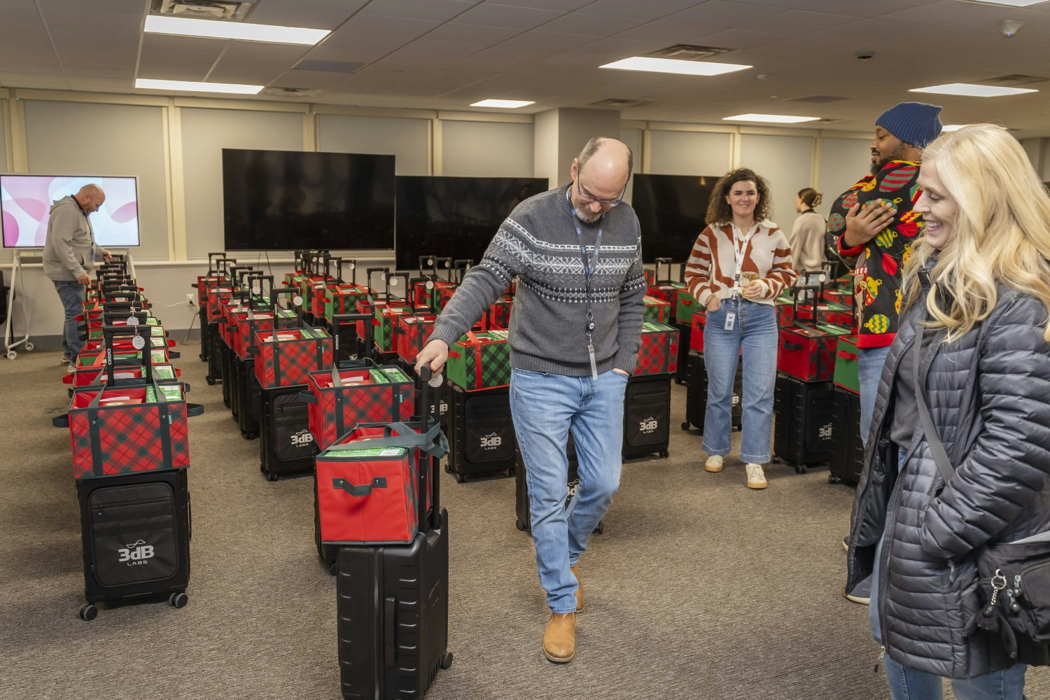 Christmas-time wouldn't be complete without gifts! Each year our leadership gifts everyone with a bag full of items.