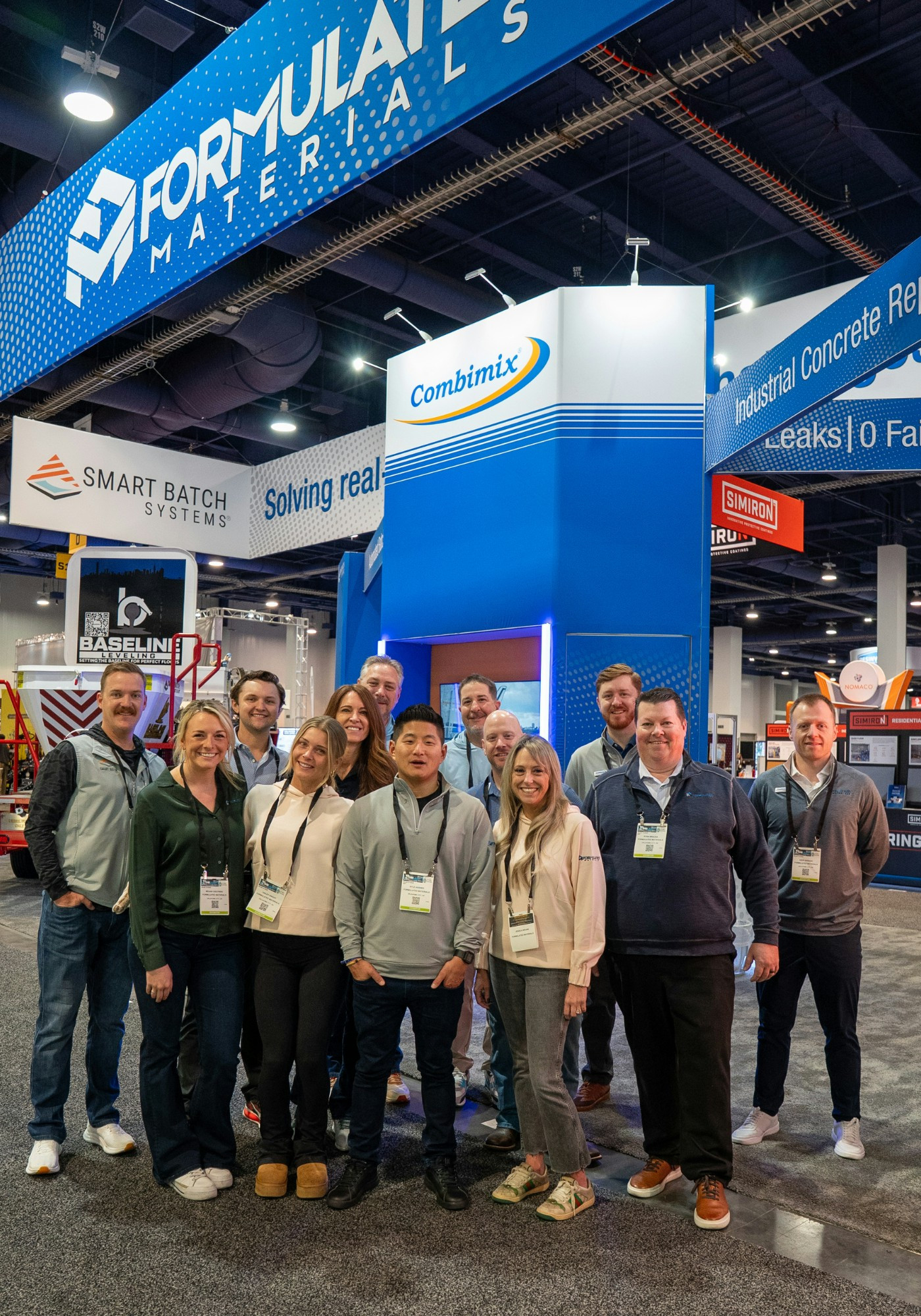 The sales and marketing team of Compellier I Formulated Materials attending World of Concrete.