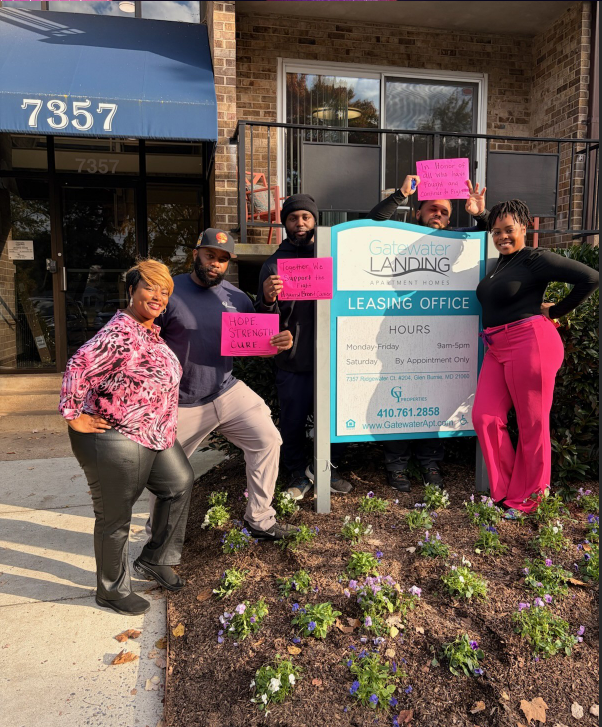 Our team showing solidarity and raising awareness during Breast Cancer Awareness Day.