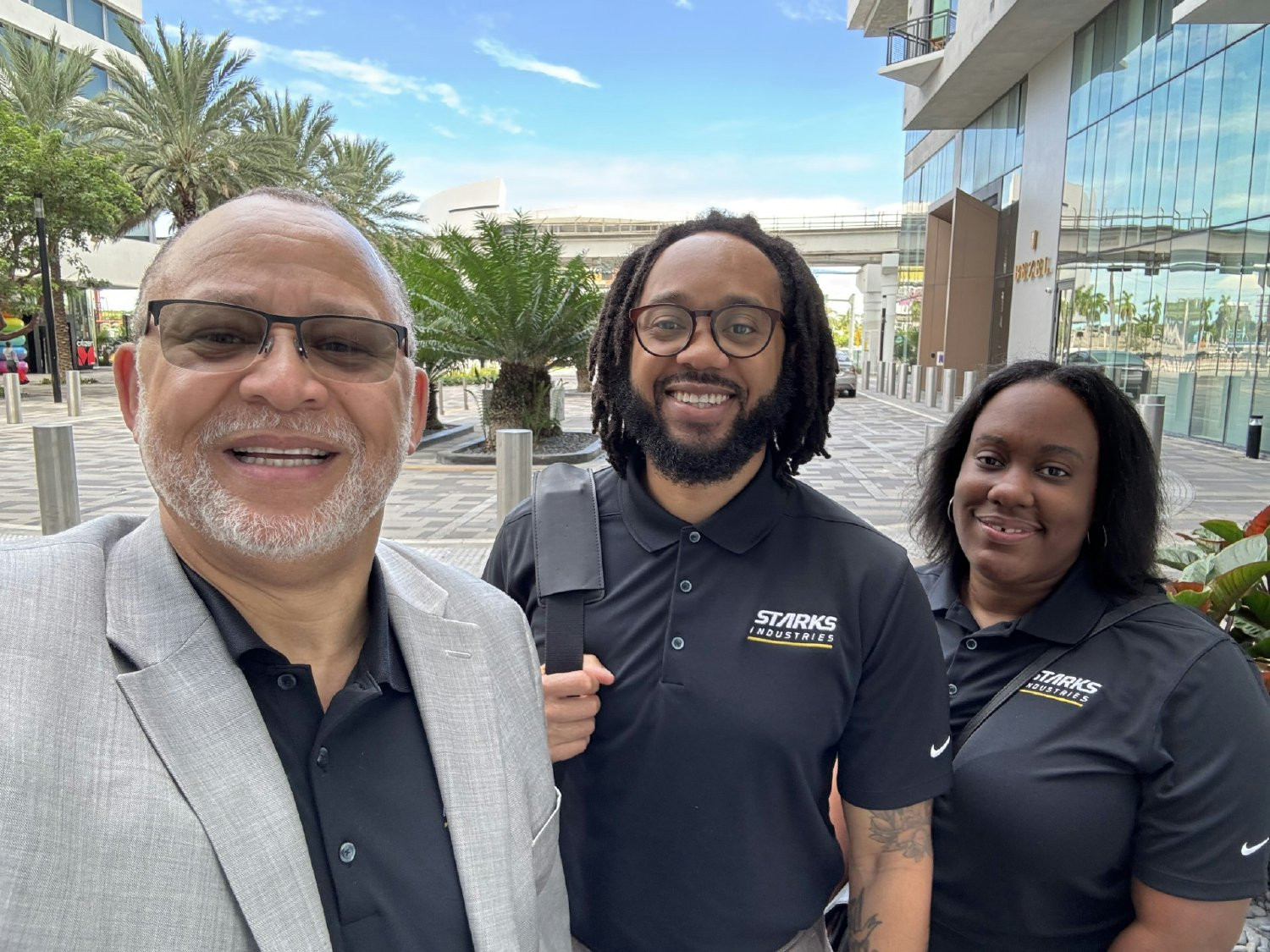 Enjoying the outdoors after the New Employee Luncheon