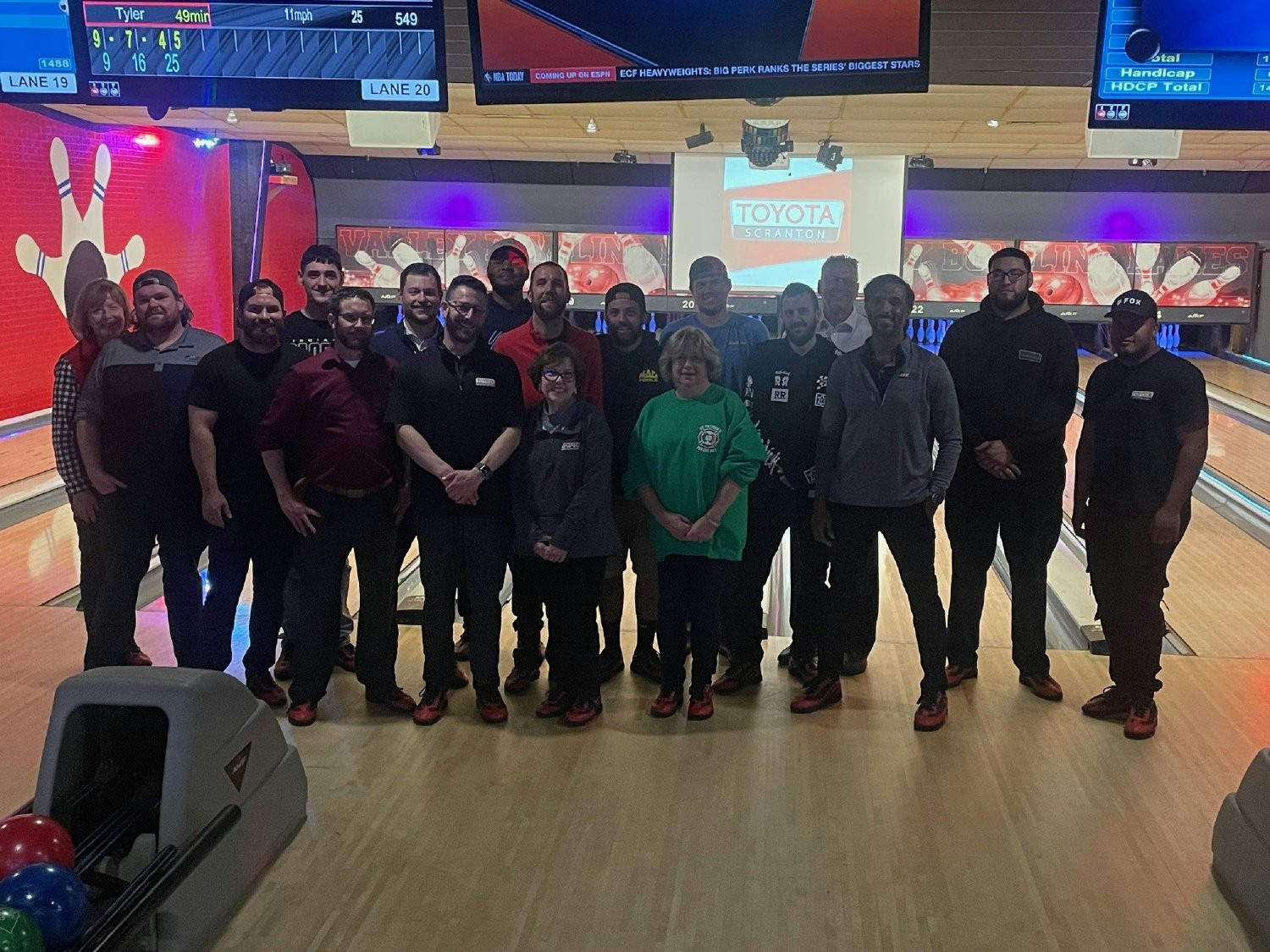 Team building at the bowling alley!