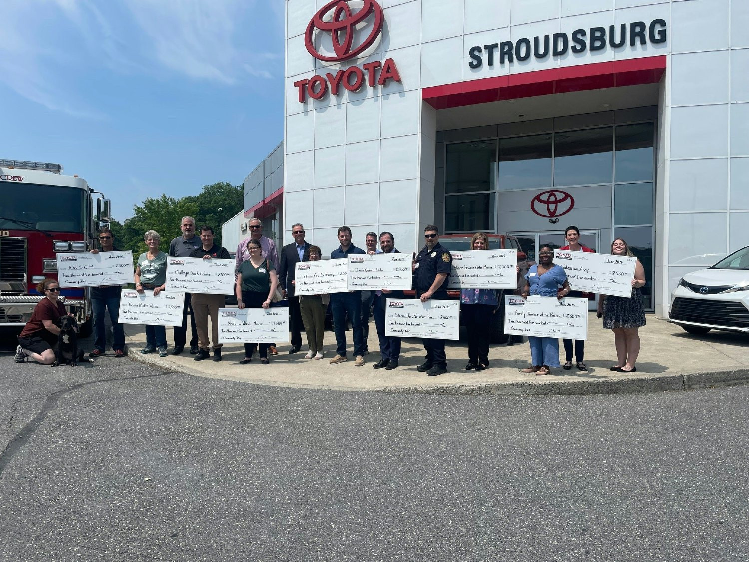 Another day supporting the community. Each location has a unique set of local charities that we support