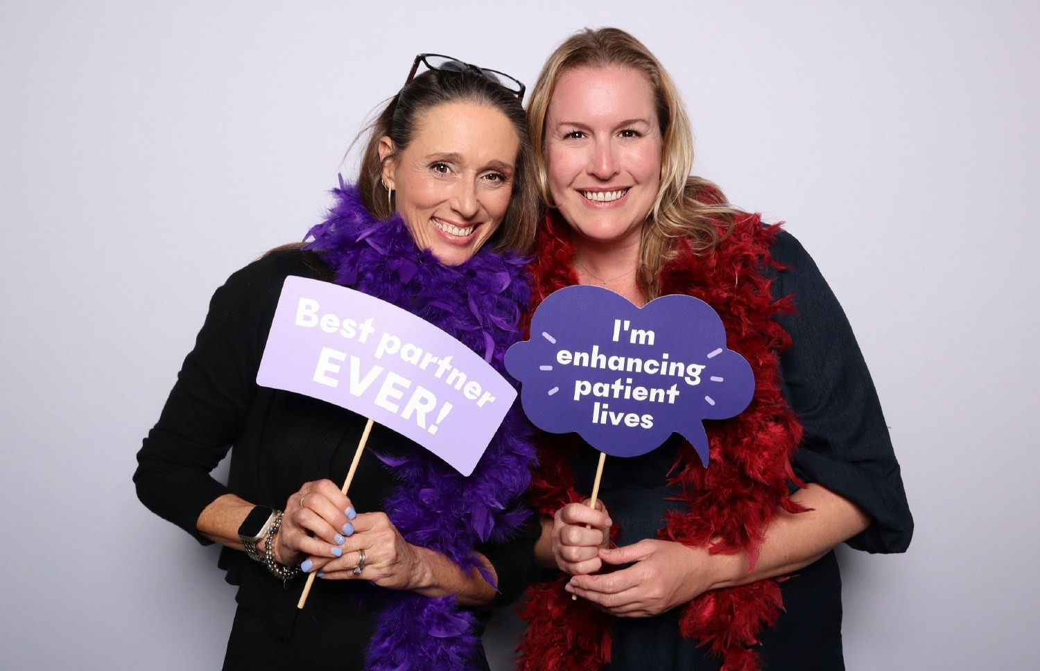 Employees at a customer reception