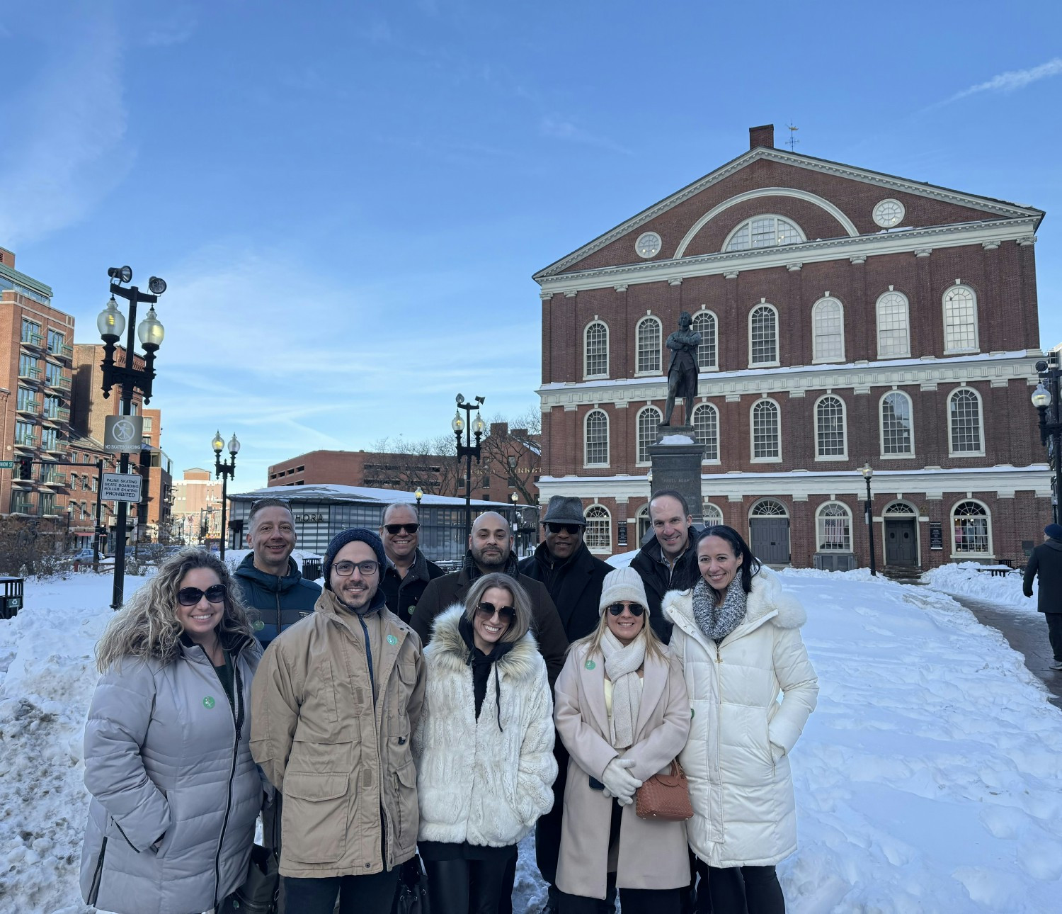 Outside our comfort zones, since no one is ever truly comfortable in the snow.