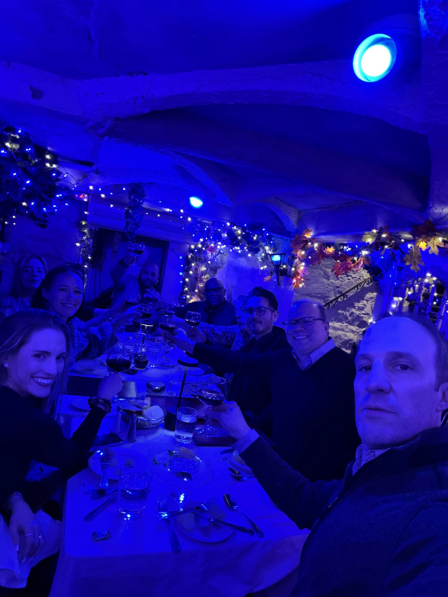 TechChoice Annual Kick-Off Dinner. No idea why it's so blue.