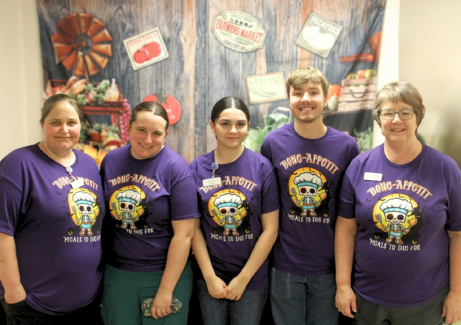 Dietary department with matching shirts!