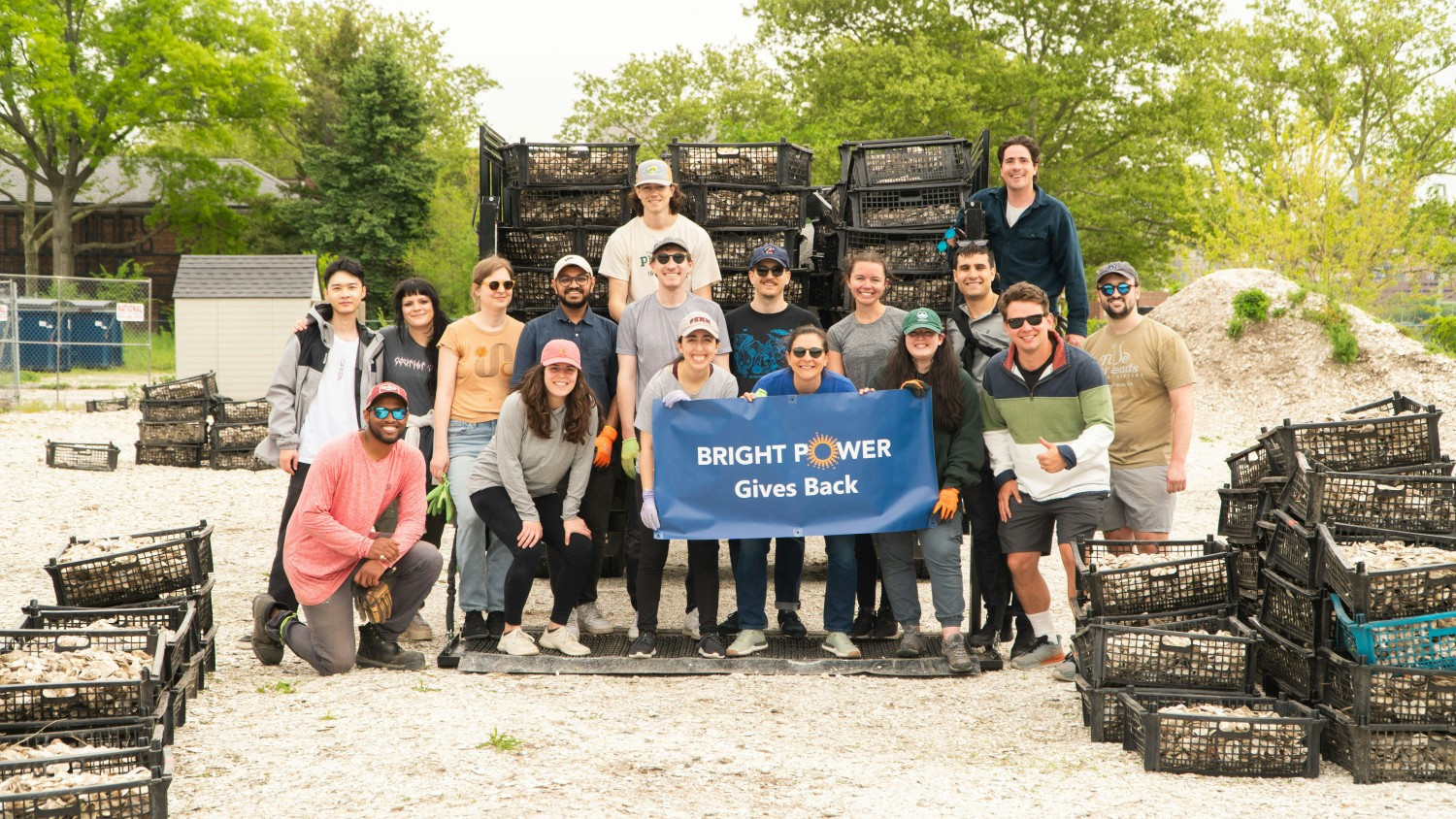 Employees participating in a hands-on volunteer initiative aligned with our mission and values.