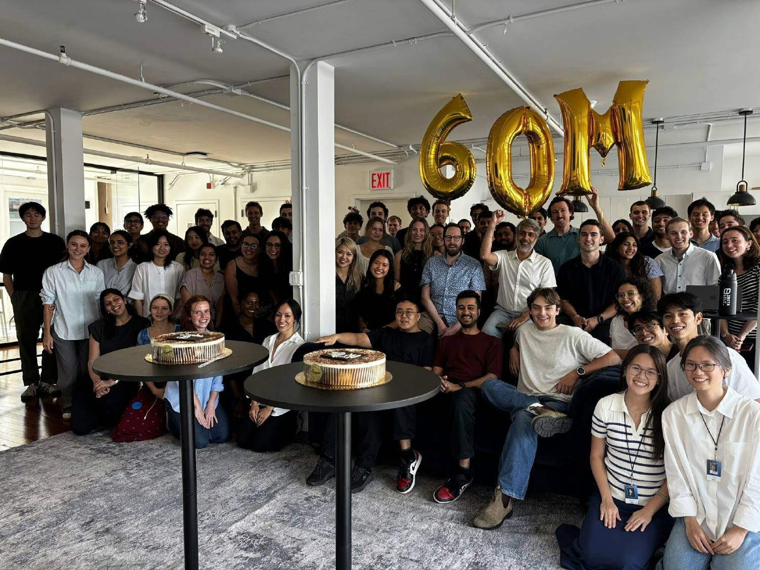 The day we announced our Series B raise to the team, followed by celebration in the office