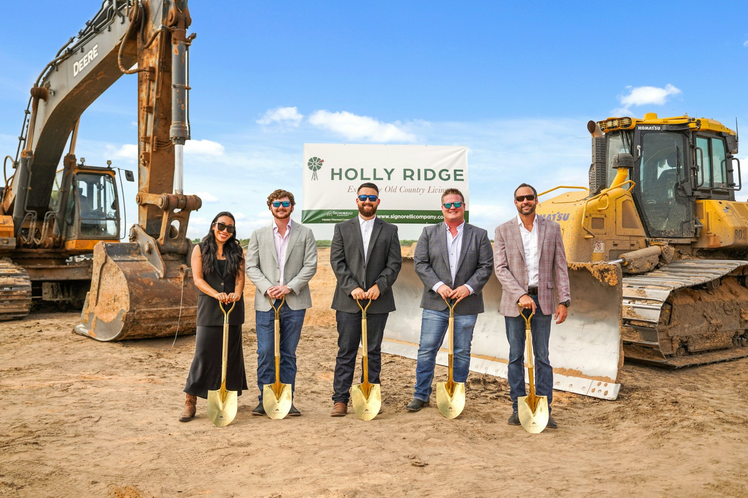 Breaking ground on the Holly Ridge development.
