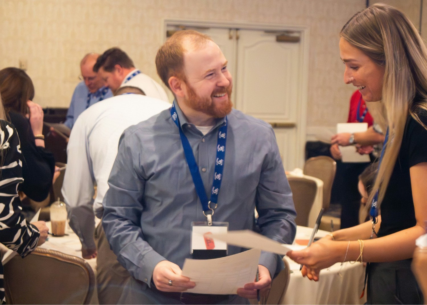 Founder Asa LaMusga collaborating on a Bingo game at the Gravis Law annual Retreat