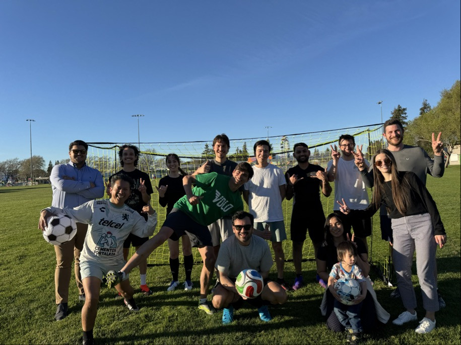 Amplytico & client team playing weekly soccer organized by HOLA (Hispanic ERG)