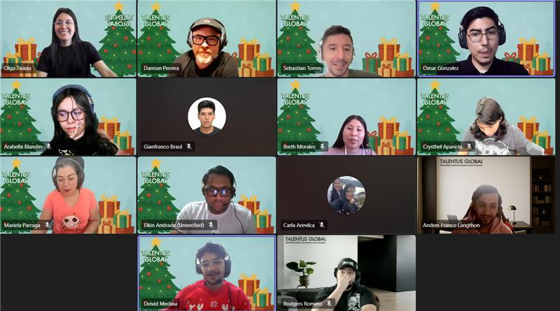 End of year and holiday virtual celebration with our staff.