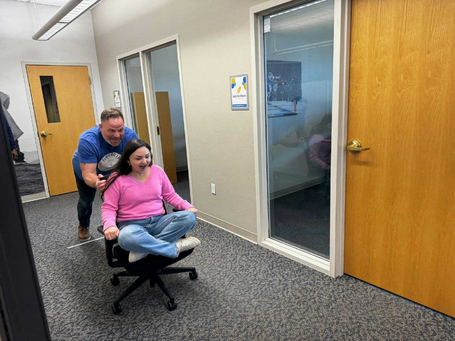 Team members participating in the Prospera Olympics!