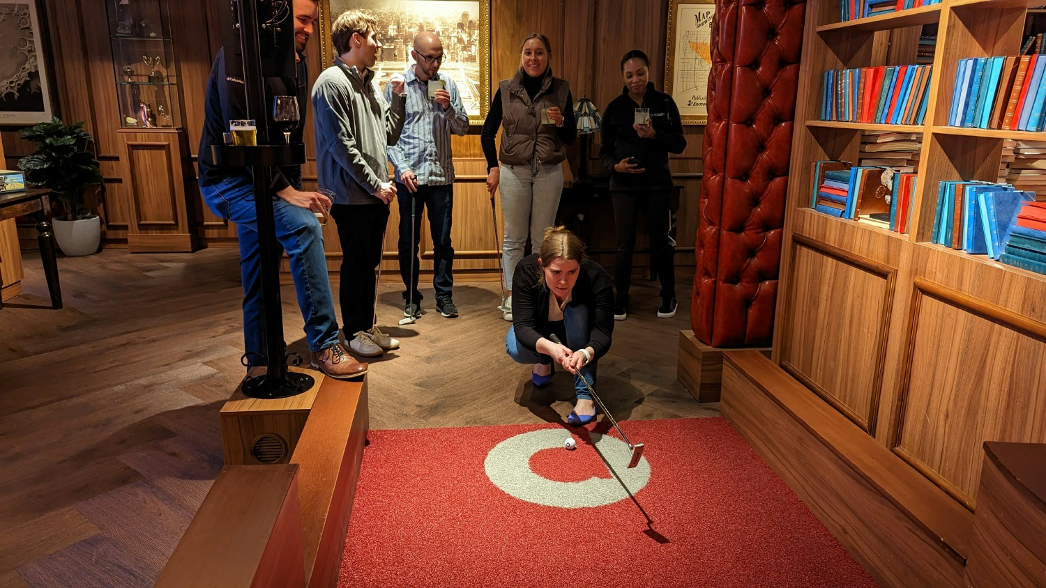 Indoor putt putt golf