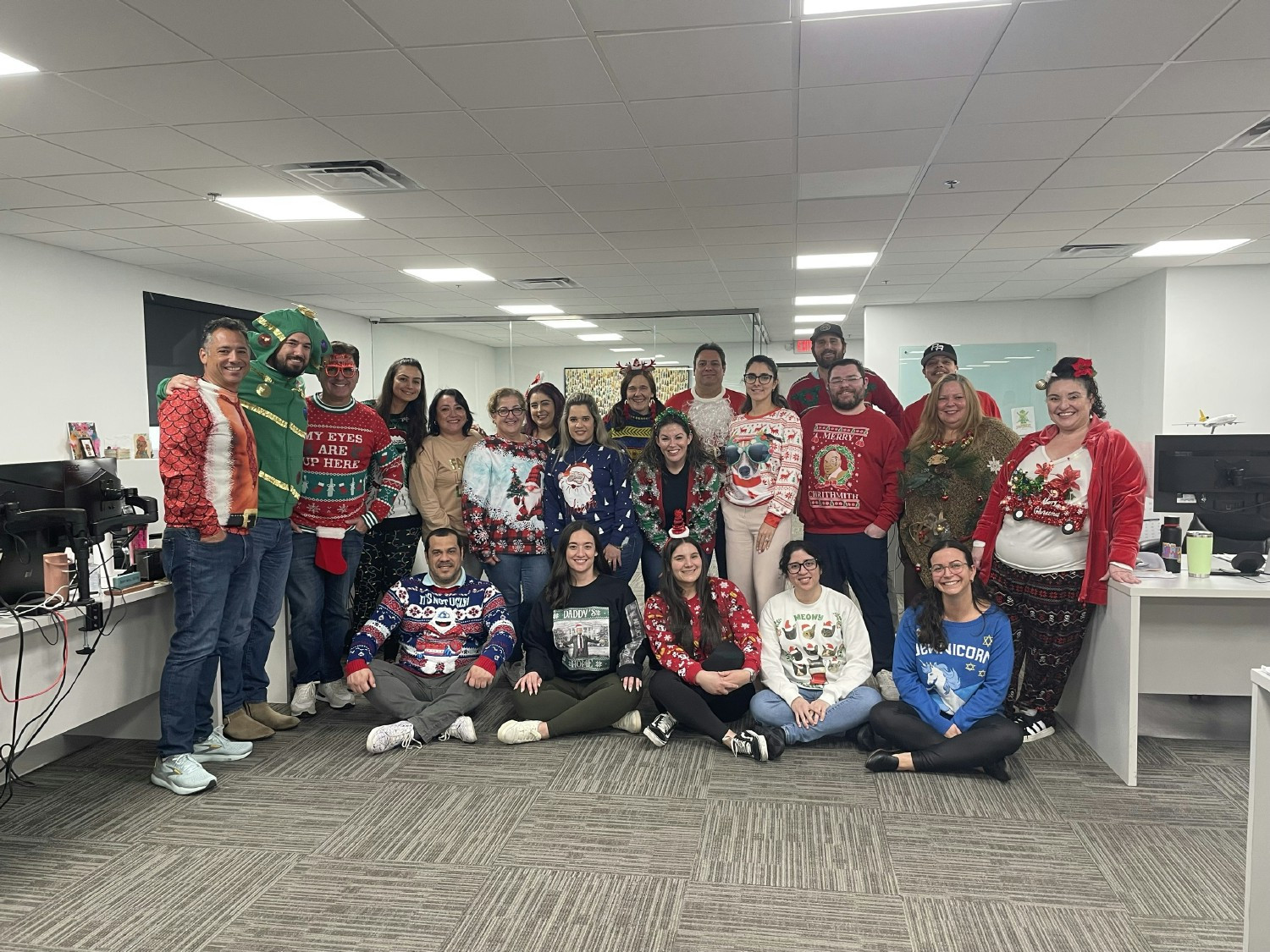 2024 Ugly Holiday Sweater Contest: Employees got creative and festive for our first annual ugly sweater contest.
