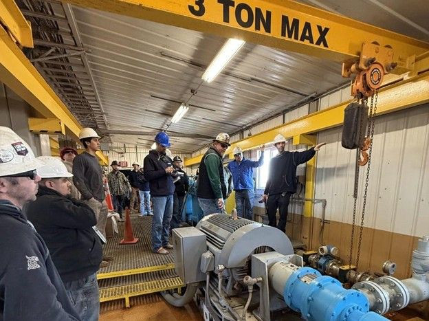 Austin Dean, President of U.S. Operations, leading a construciton bid walkdown.