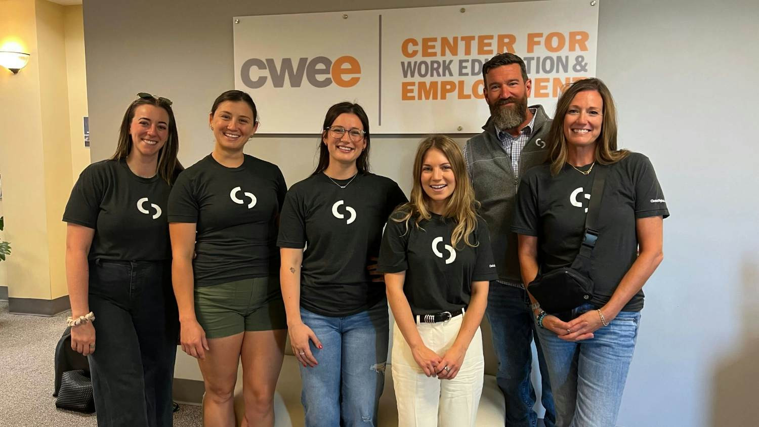 Choice Digital volunteers at CWEE, a local organization providing resources for under and unemployed families.