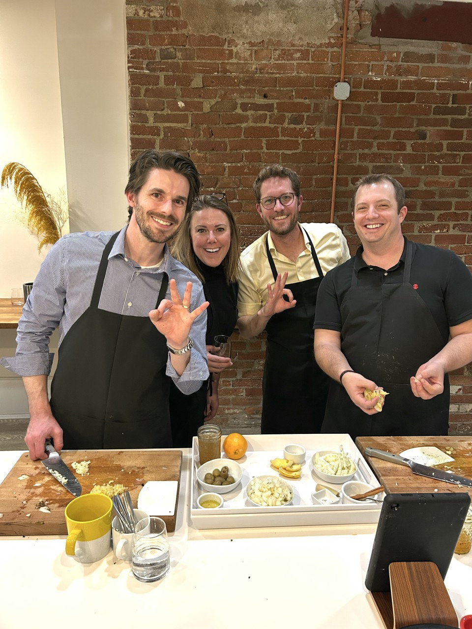 Senior leadership takes a cooking class to learn how to prepare authentic Moroccan cuisine!