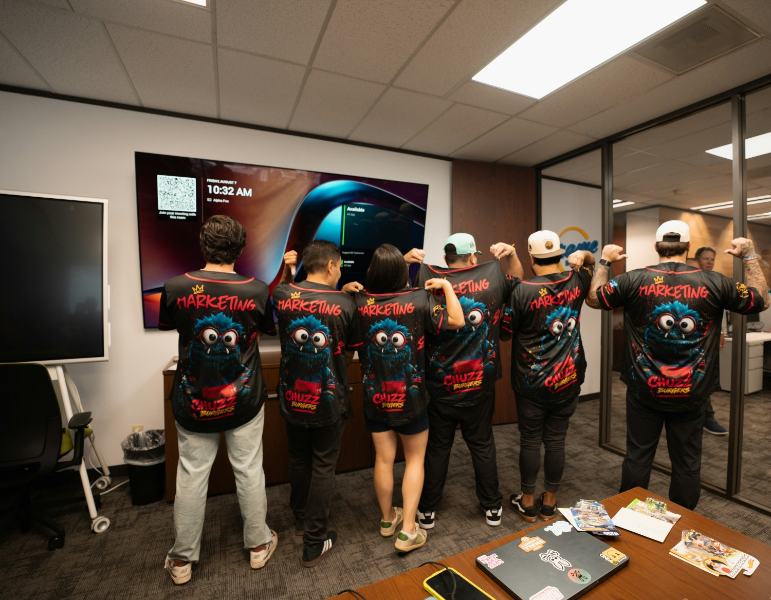 Unity with jerseys to celebrate our launch of Chuzz. 