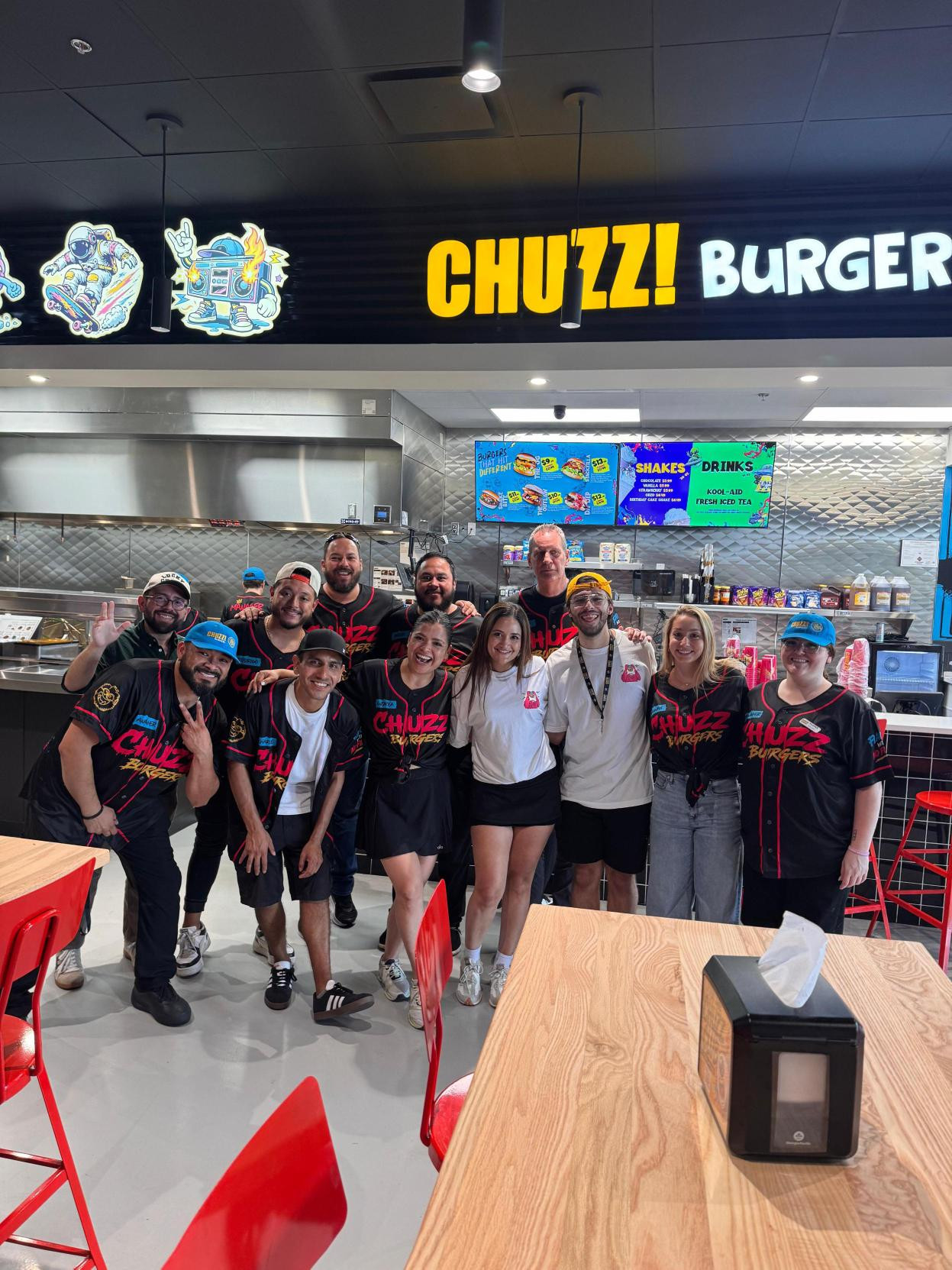 Chuzz opening. Internal marketing, operations, and real estate working behind the scenes. 
