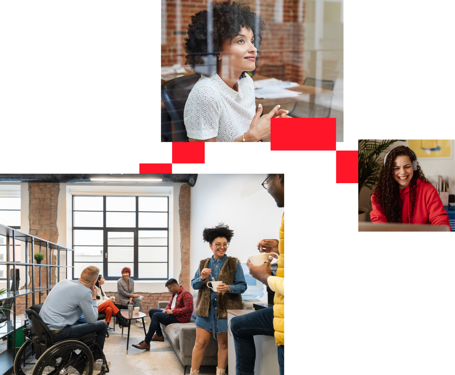 A diverse group of professionals engaged in a productive meeting, discussing ideas and collaborating in a well-lit meeting room. 