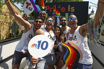Comcast employees celebrate Pride month.
